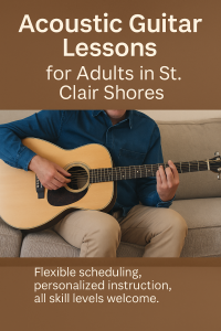 Acoustic guitar lessons for adults in St. Clair Shores