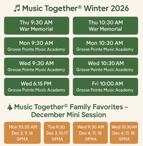 Sing, Dance, and Play This Winter with Music Together® in Grosse Pointe